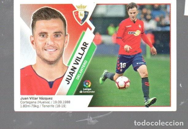 Football Stickers: CROMO DE FUTBOL DE CA OSASUNA VILLAR N&ordm; 15 DEL A&Ntilde;O 2019/20 DE EDITO ESTE PANINI NO ESTUVO PEGADO