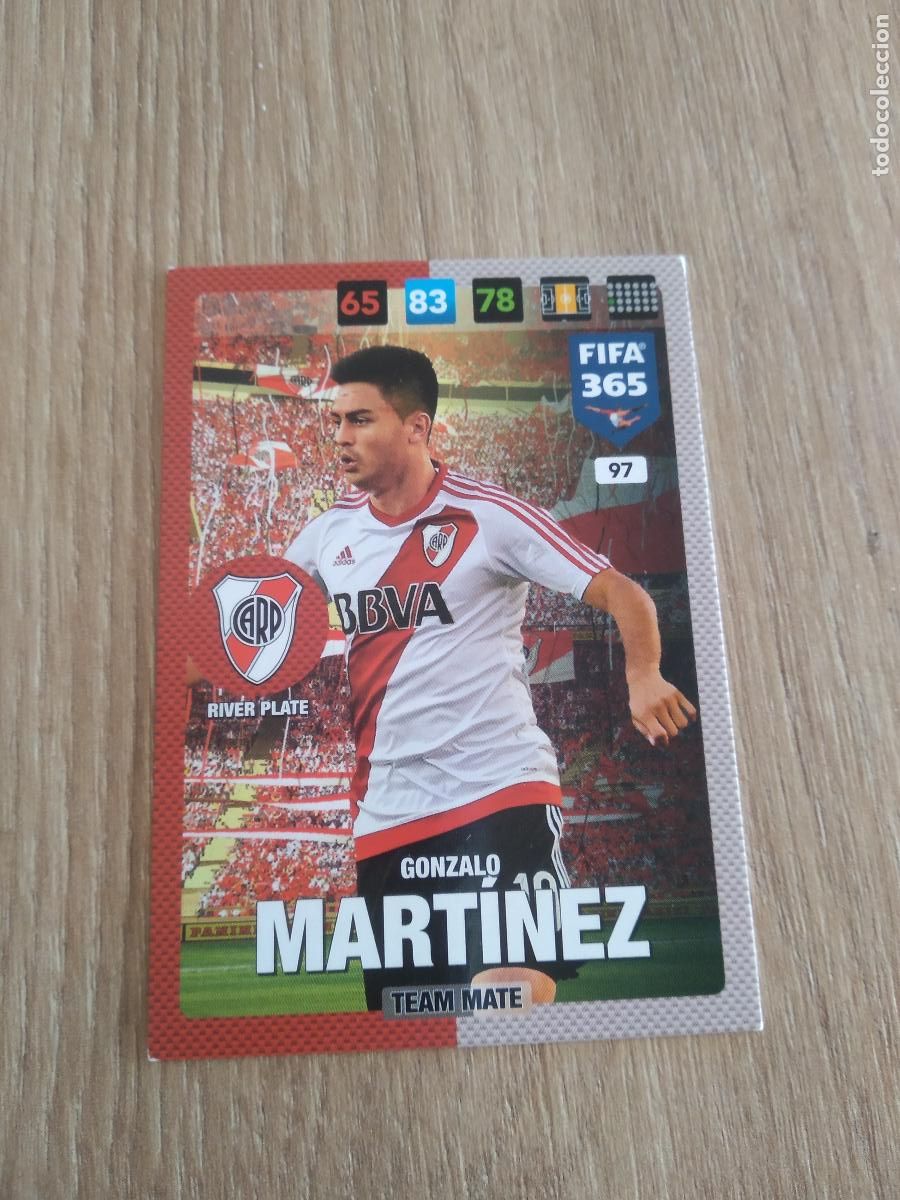 Cartes &agrave; collectionner de Football: 97 GONZALO MARTINEZ RIVER PLATE CROMO FUTBOL PANINI ADRENALYN 16-17 FIFA 365 2016-2017