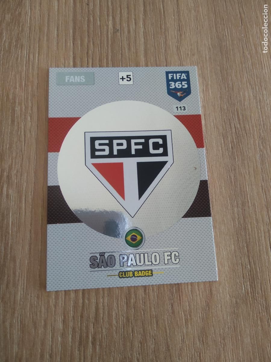Fu&szlig;ball-Sticker: 113 ESCUDO SAO PAULO CROMO FUTBOL PANINI ADRENALYN 16-17 FIFA 365 2016-2017