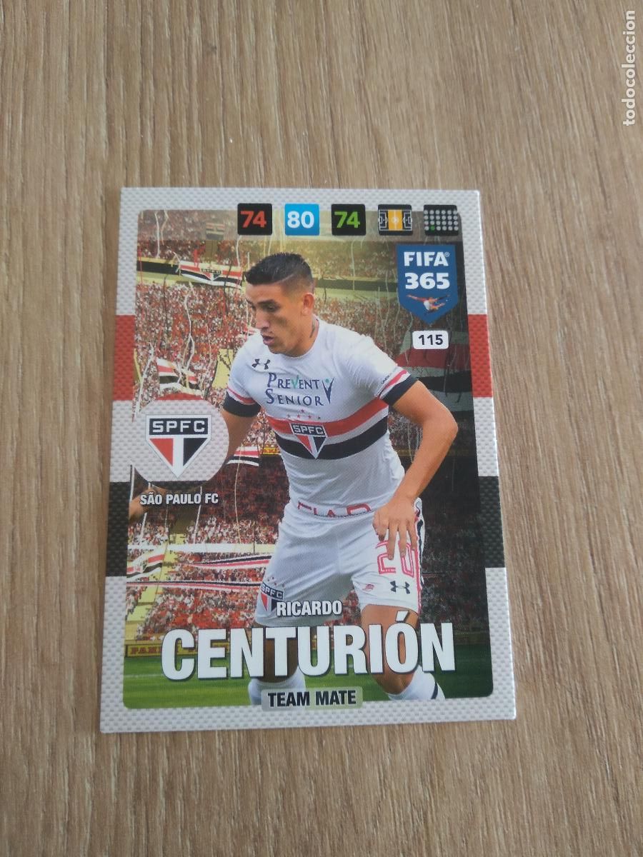 Fu&szlig;ball-Sticker: 115 RICARDO CENTURION SAO PAULO CROMO FUTBOL PANINI ADRENALYN 16-17 FIFA 365 2016-2017