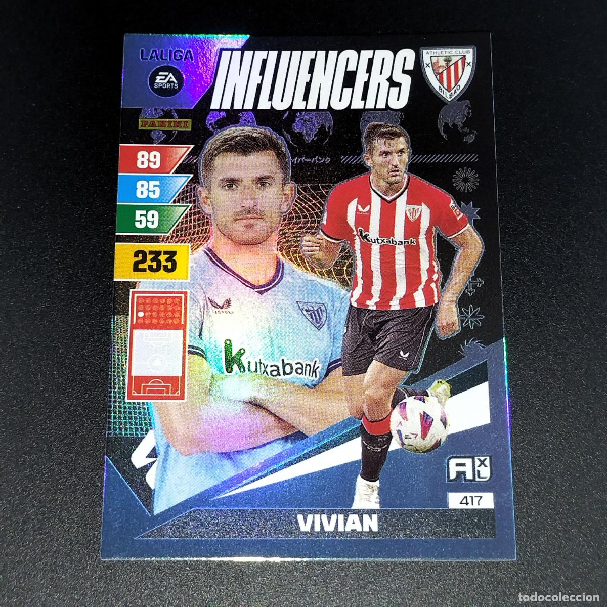 Fu&szlig;ball-Sticker: 417 VIVIAN INFLUENCERS ATHLETIC BILBAO CROMOS ADRENALYN XL LALIGA CARD 2023 2024 23 24 PANINI