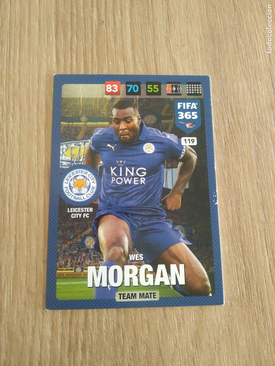 Fu&szlig;ball-Sticker: 119 WES MORGAN LEICESTER CROMO FUTBOL PANINI ADRENALYN 16-17 FIFA 365 2016-2017