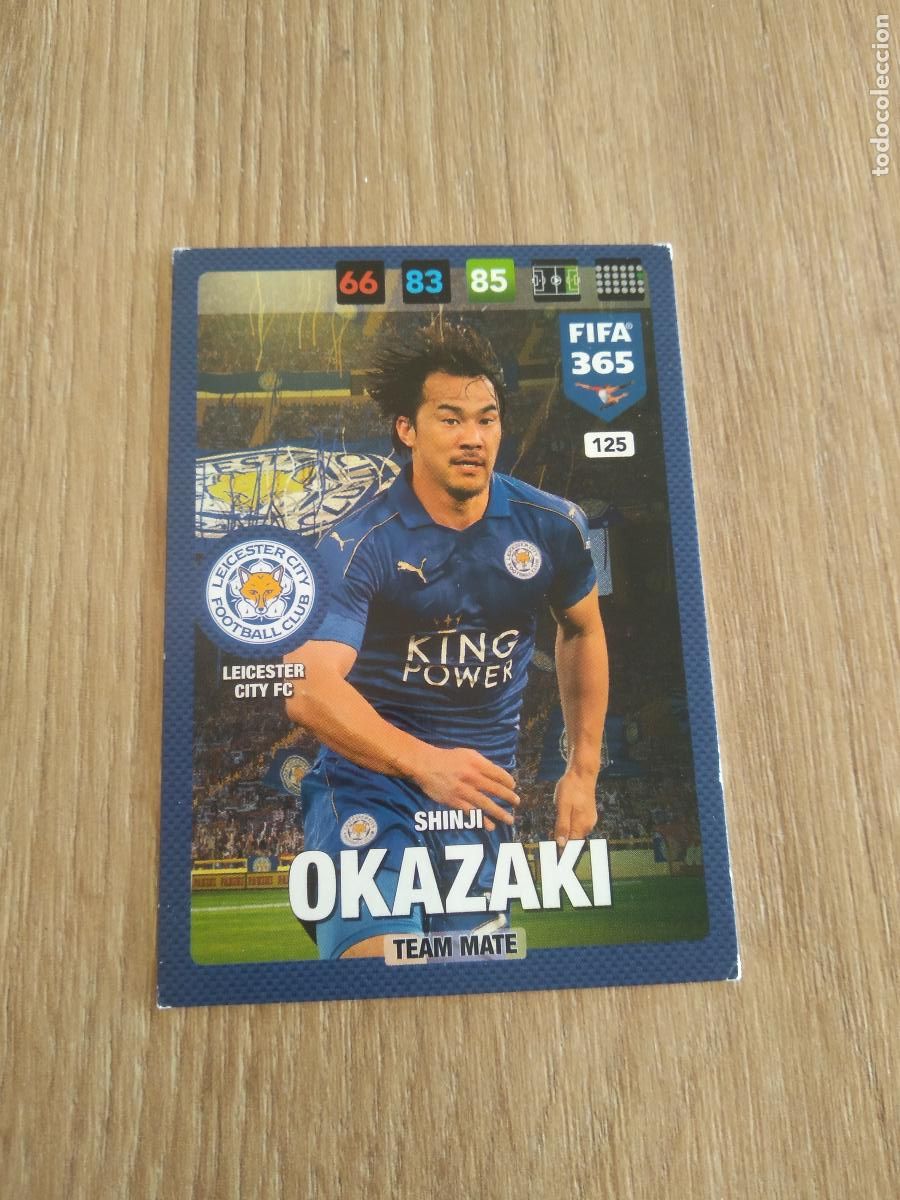 Cromos de F&uacute;tbol: 125 SHINJI OKAZAKI LEICESTER CROMO FUTBOL PANINI ADRENALYN 16-17 FIFA 365 2016-2017