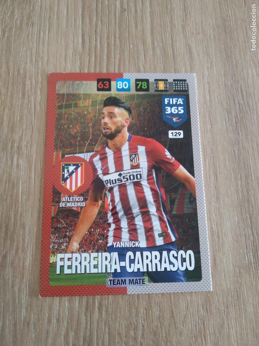 Cartes &agrave; collectionner de Football: 129 CARRASCO ATLETICO DE MADRID CROMO FUTBOL PANINI ADRENALYN 16-17 FIFA 365 2016-2017
