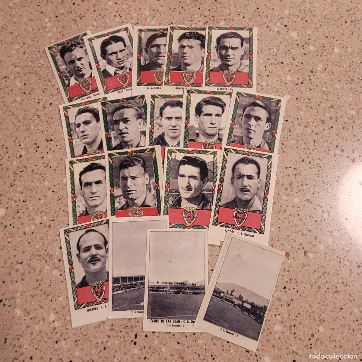 Football Stickers: OSASUNA EQUIPO COMPLETO FUTBOL 54 RUIZ ROMERO 1953-54. LEER COMENTARIOS
