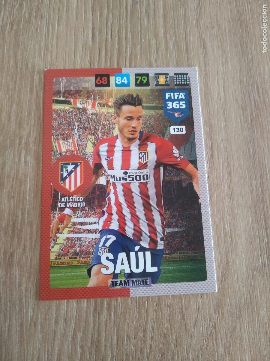 Cromos de F&uacute;tbol: 130 SAUL ATLETICO DE MADRID CROMO FUTBOL PANINI ADRENALYN 16-17 FIFA 365 2016-2017