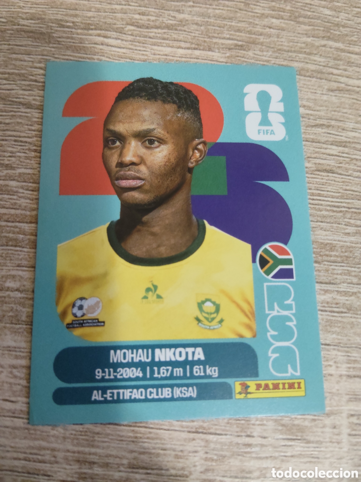 Cromos de F&uacute;tbol: Panini mundial 2026 Rsa 19 Mohau Nkota Sud&aacute;frica