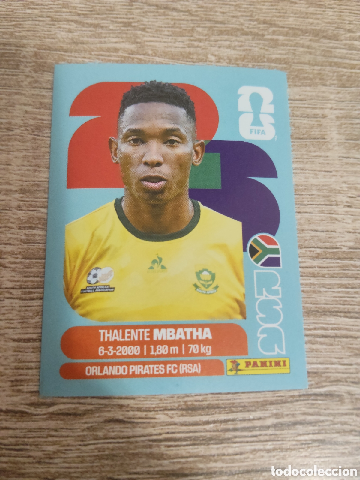 Cromos de F&uacute;tbol: Panini mundial 2026 RSA 12 Thalente Mbatha Sud&aacute;frica