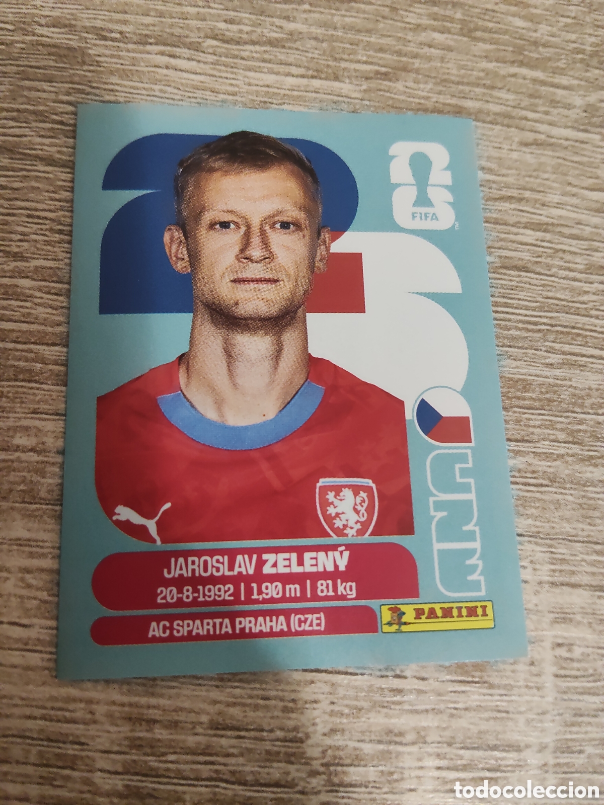 Cromos de F&uacute;tbol: Panini mundial 2026 CZE 6 Jaroslav Zeleny Rep&uacute;blica Checa