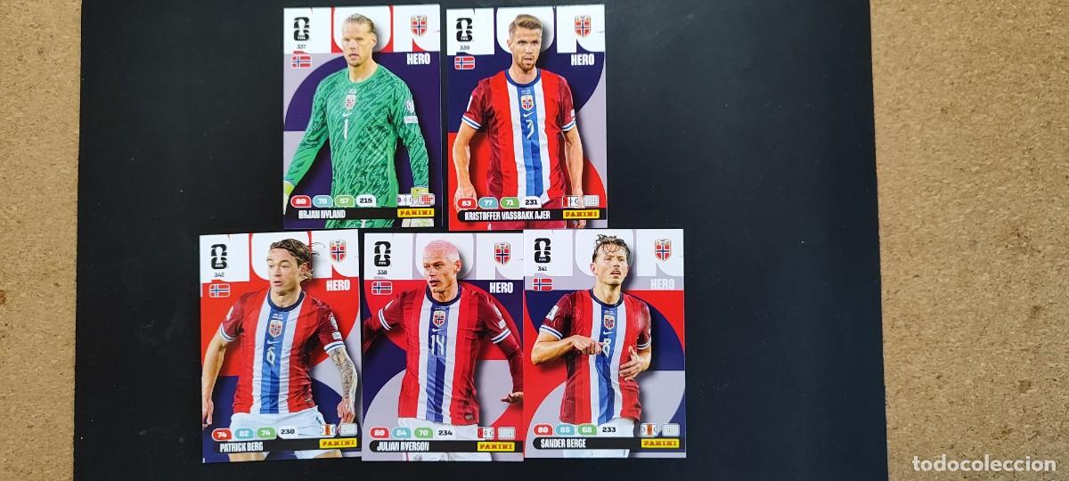Cromos de F&uacute;tbol: ADRENALYN XL FIFA WORLD CUP 2026 LOTE DE 5 CARTAS DE NORUEGA # PANINI