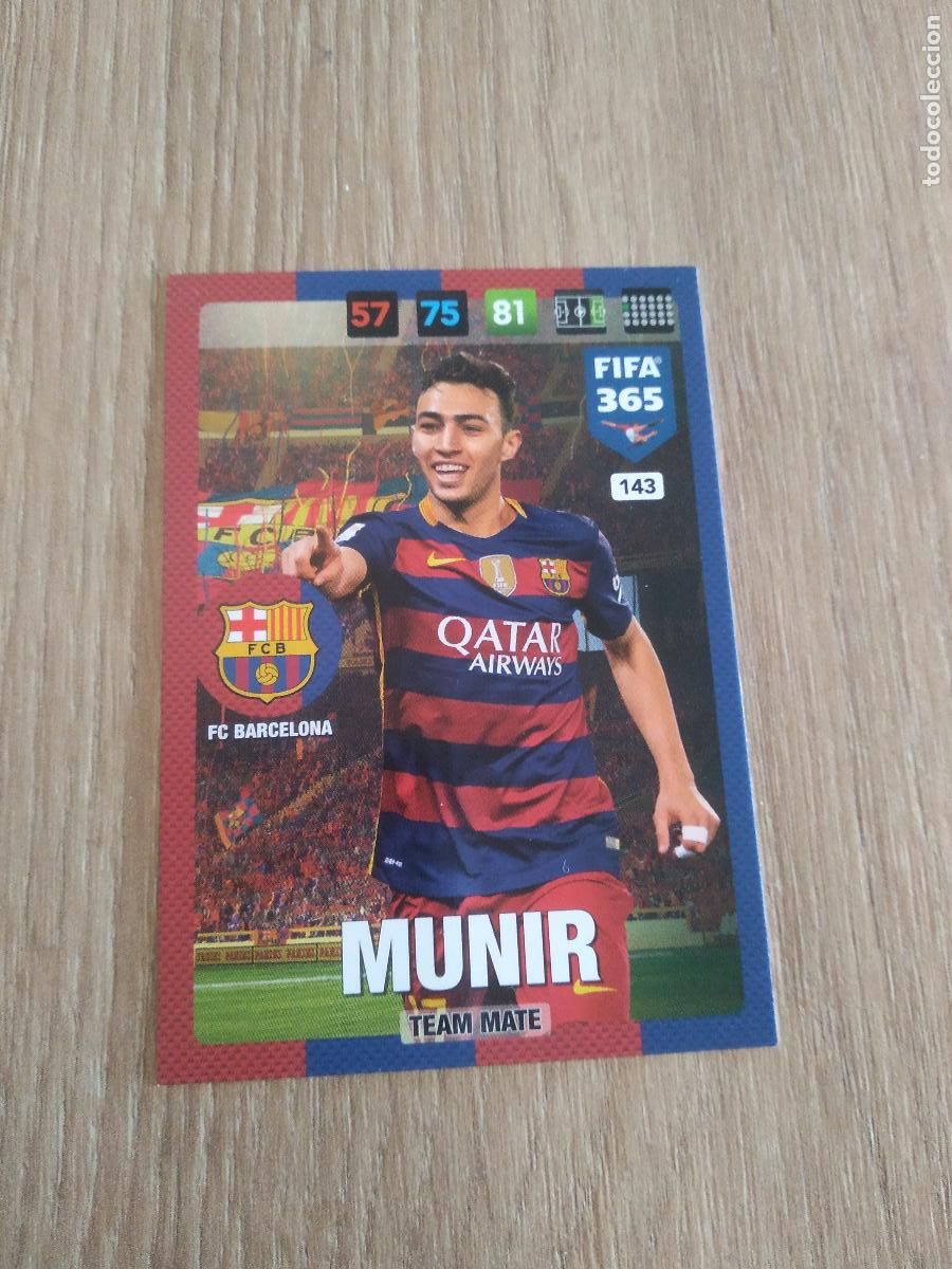 Cromos de F&uacute;tbol: 143 MUNIR BARCELONA BAR&Ccedil;A CROMO FUTBOL PANINI ADRENALYN 16-17 FIFA 365 2016-2017
