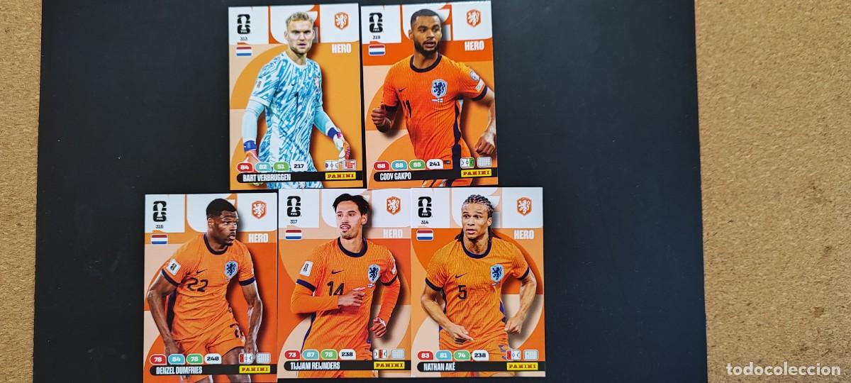 Cromos de F&uacute;tbol: ADRENALYN XL FIFA WORLD CUP 2026 LOTE DE 5 CARTAS DE HOLANDA # PANINI