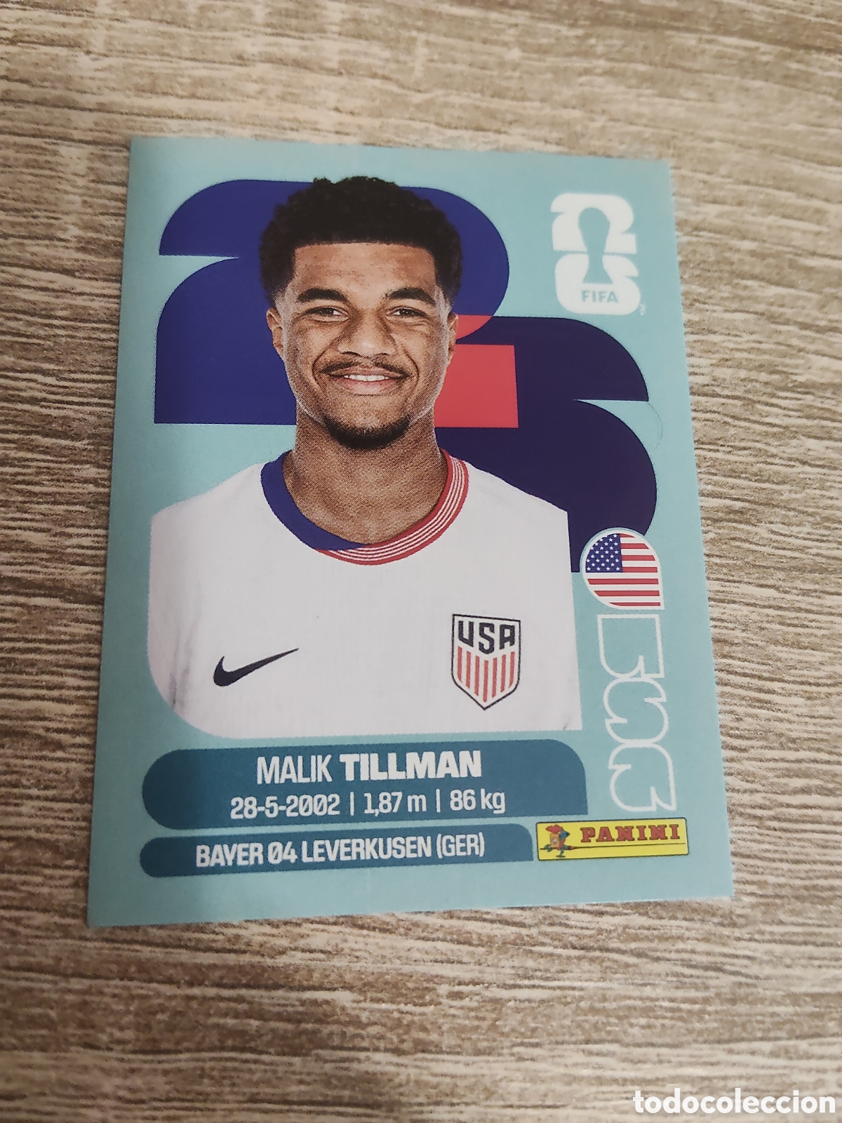 Cromos de F&uacute;tbol: Panini mundial 2026 USA 15 Malik Tillman Estados Unidos