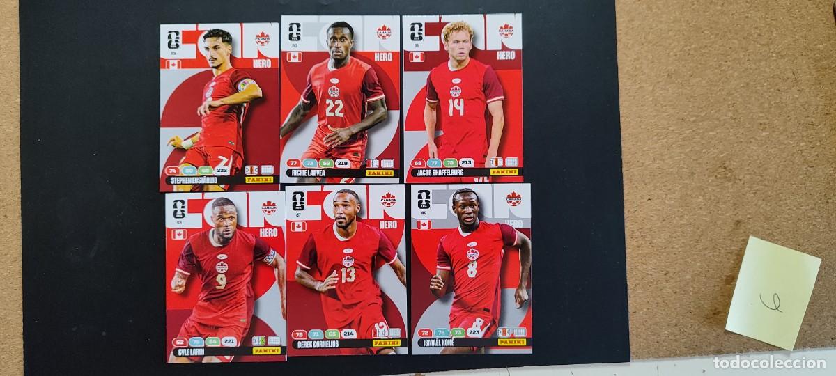 Cromos de F&uacute;tbol: ADRENALYN XL FIFA WORLD CUP 2026 LOTE DE 6 CARTAS DE CANADA # PANINI