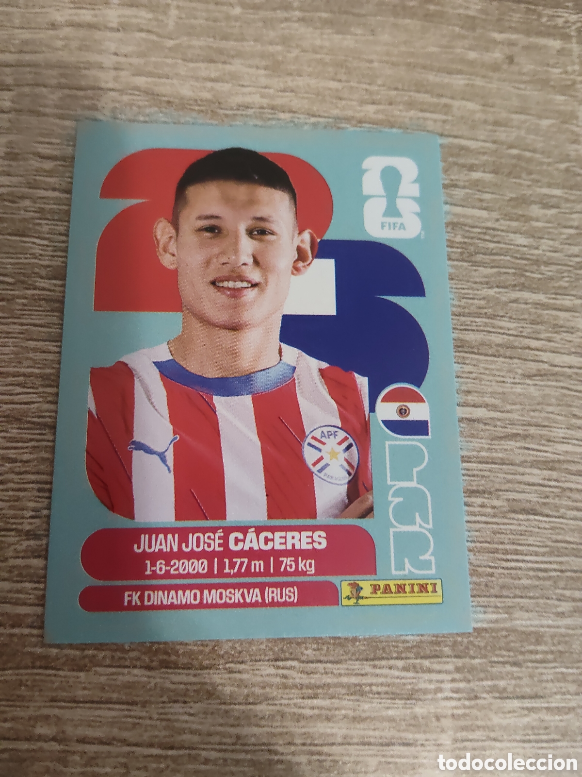 Cromos de F&uacute;tbol: Panini mundial 2026 PAR 6 Juan Jos&eacute; C&aacute;ceres Paraguay