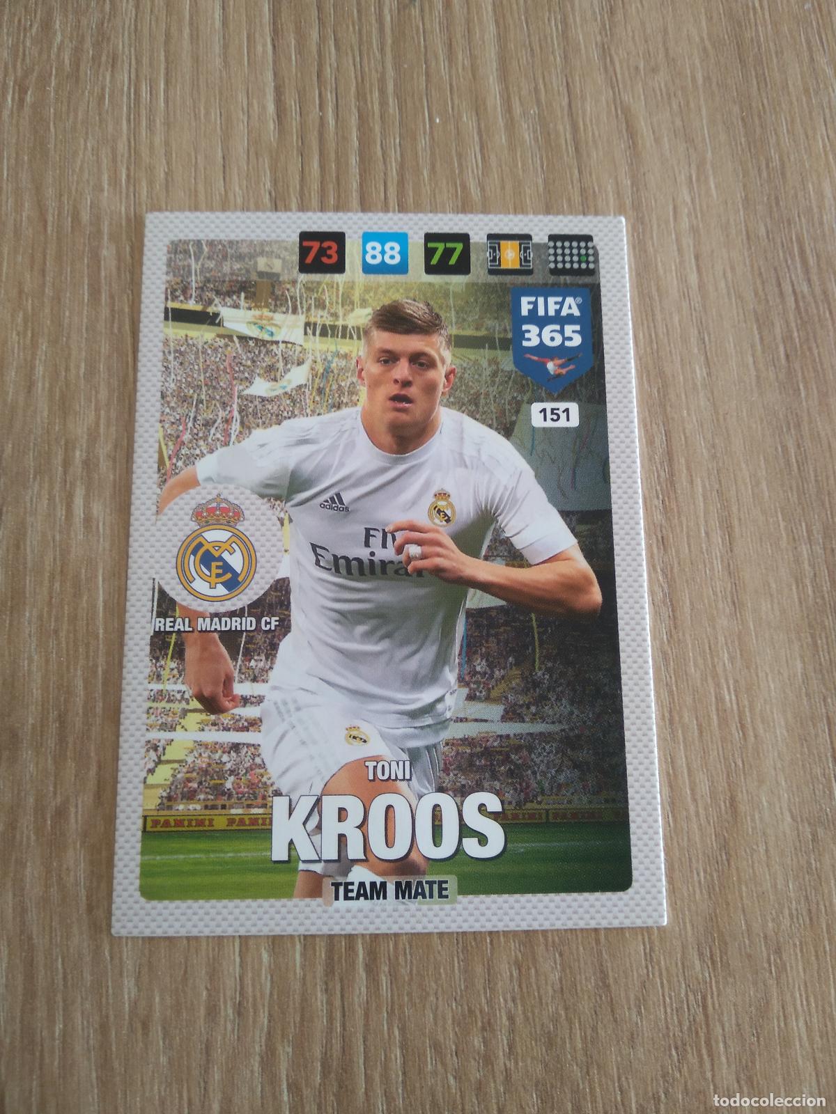 Cromos de F&uacute;tbol: 151 KROOS REAL MADRID CROMO FUTBOL PANINI ADRENALYN 16-17 FIFA 365 2016-2017