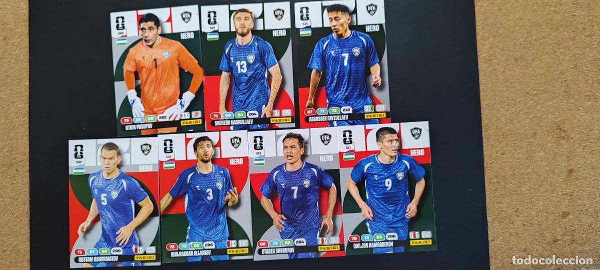Cromos de F&uacute;tbol: ADRENALYN XL FIFA WORLD CUP 2026 LOTE DE 7 CARTAS DE UZBEKISTAN # PANINI