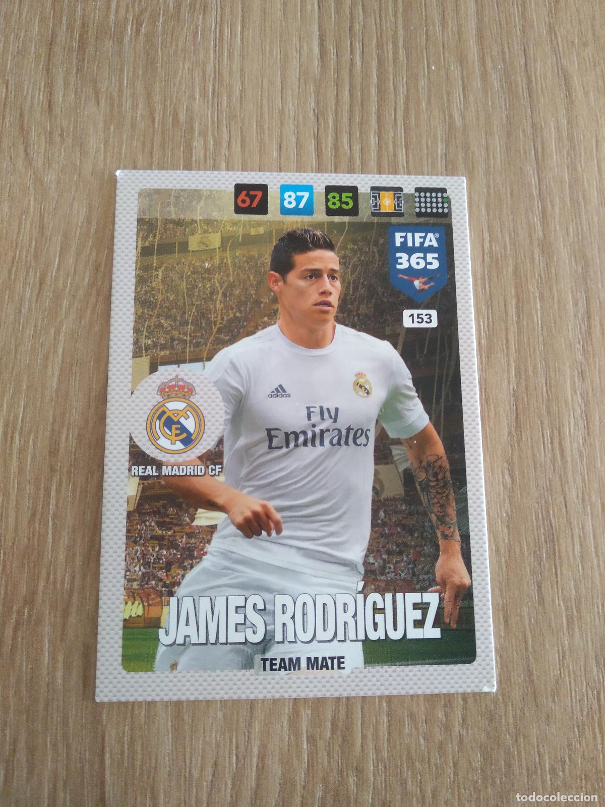 Cromos de F&uacute;tbol: 153 JAMES RODRIGUEZ REAL MADRID CROMO FUTBOL PANINI ADRENALYN 16-17 FIFA 365 2016-2017