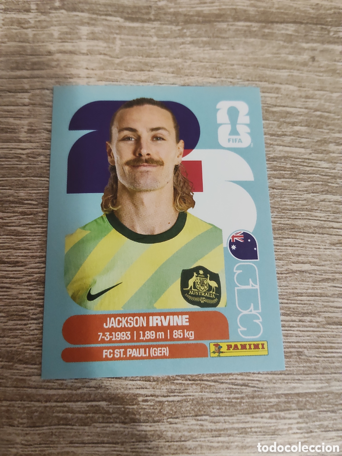 Cromos de F&uacute;tbol: Panini mundial 2026 AUS 11 Jackson Irvine Australia