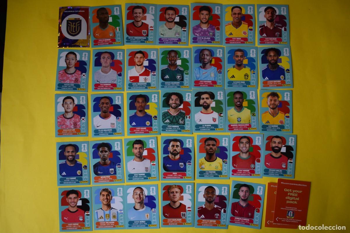 Cromos de F&uacute;tbol: Lote 34 cromos FIFA World Cup 2026. Mundial 2026. Panini. Nuevos sin pegar