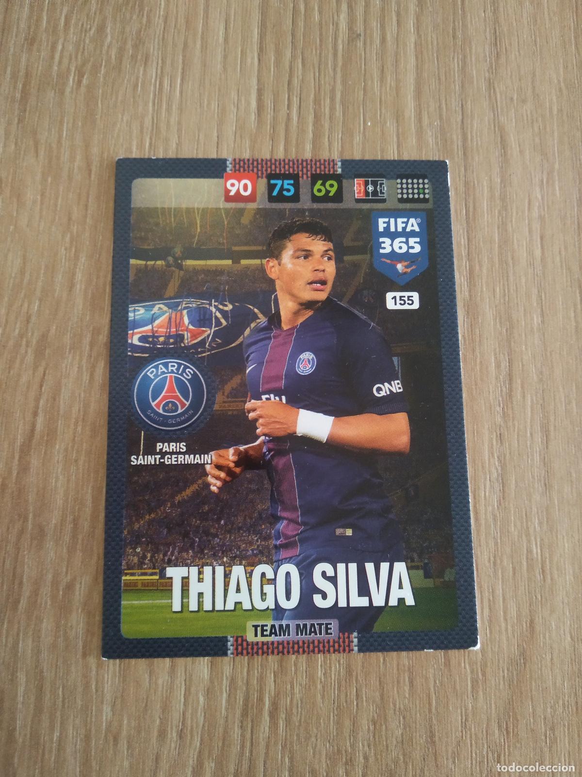 Cromos de F&uacute;tbol: 155 THIAGO SILVA PARIS SAINT GERMAIN CROMO FUTBOL PANINI ADRENALYN 16-17 FIFA 365 2016-2017