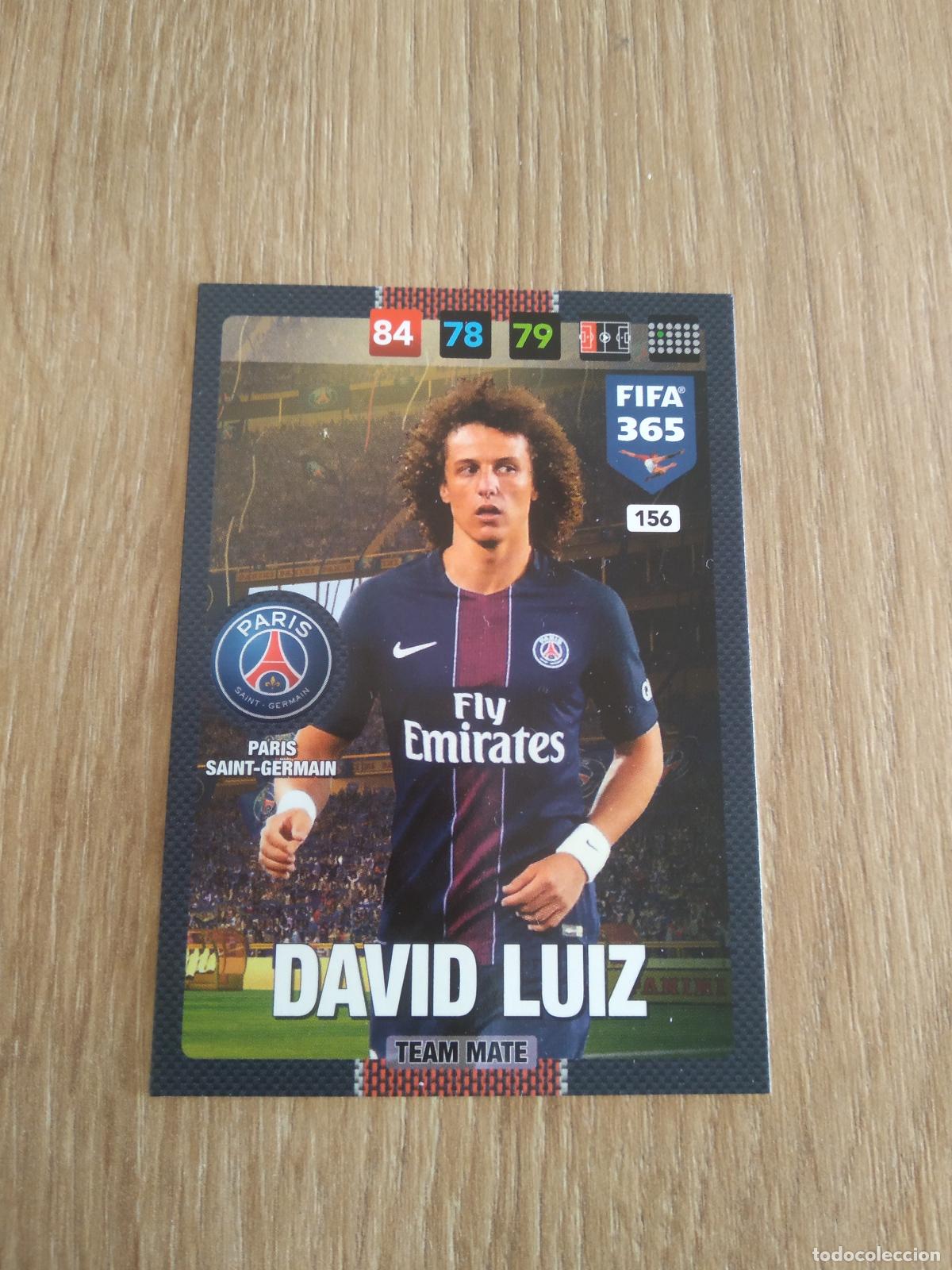 Cromos de F&uacute;tbol: 156 DAVID LUIZ PARIS SAINT GERMAIN CROMO FUTBOL PANINI ADRENALYN 16-17 FIFA 365 2016-2017