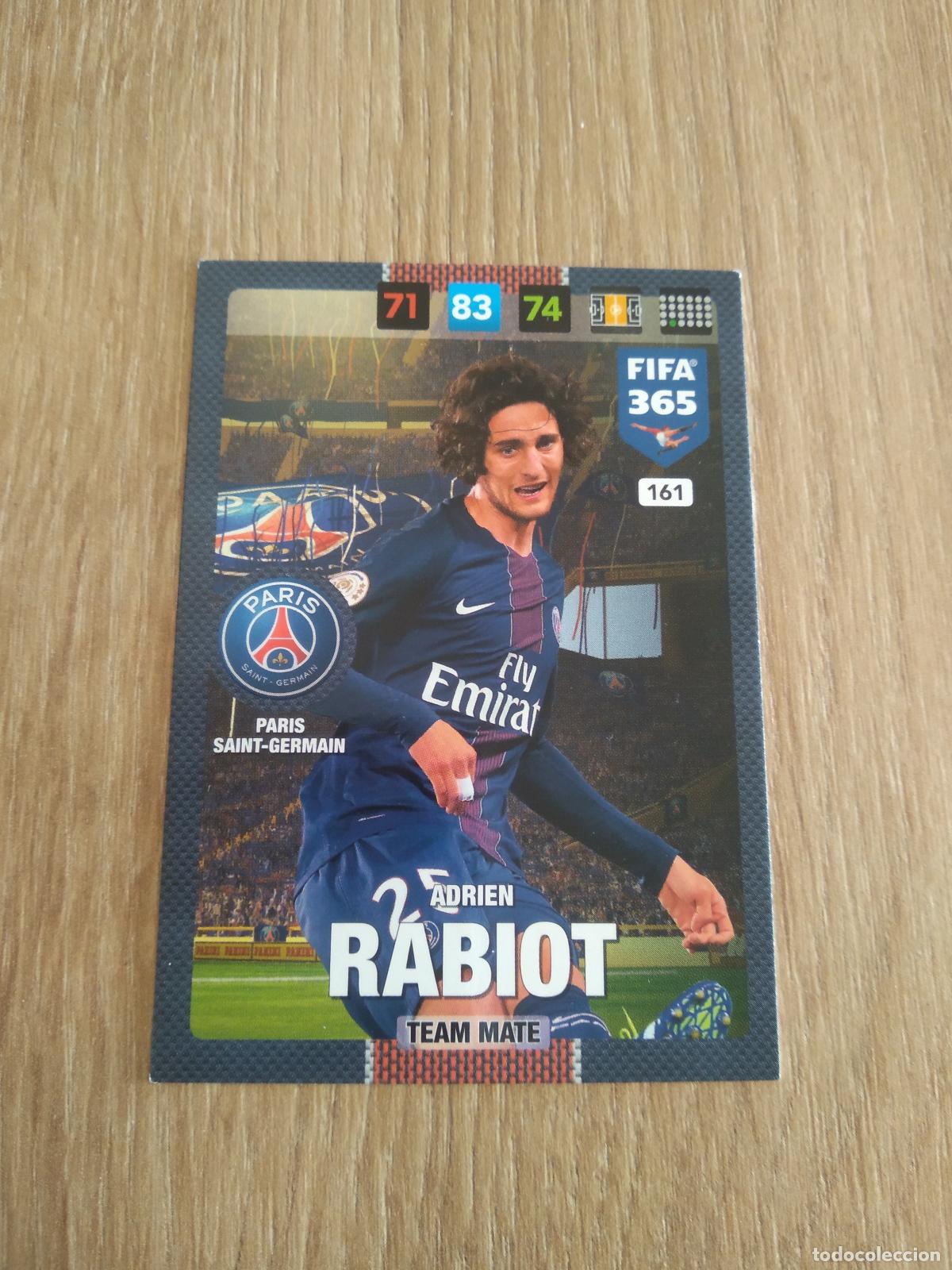 Cromos de F&uacute;tbol: 161 RABIOT PARIS SAINT GERMAIN CROMO FUTBOL PANINI ADRENALYN 16-17 FIFA 365 2016-2017