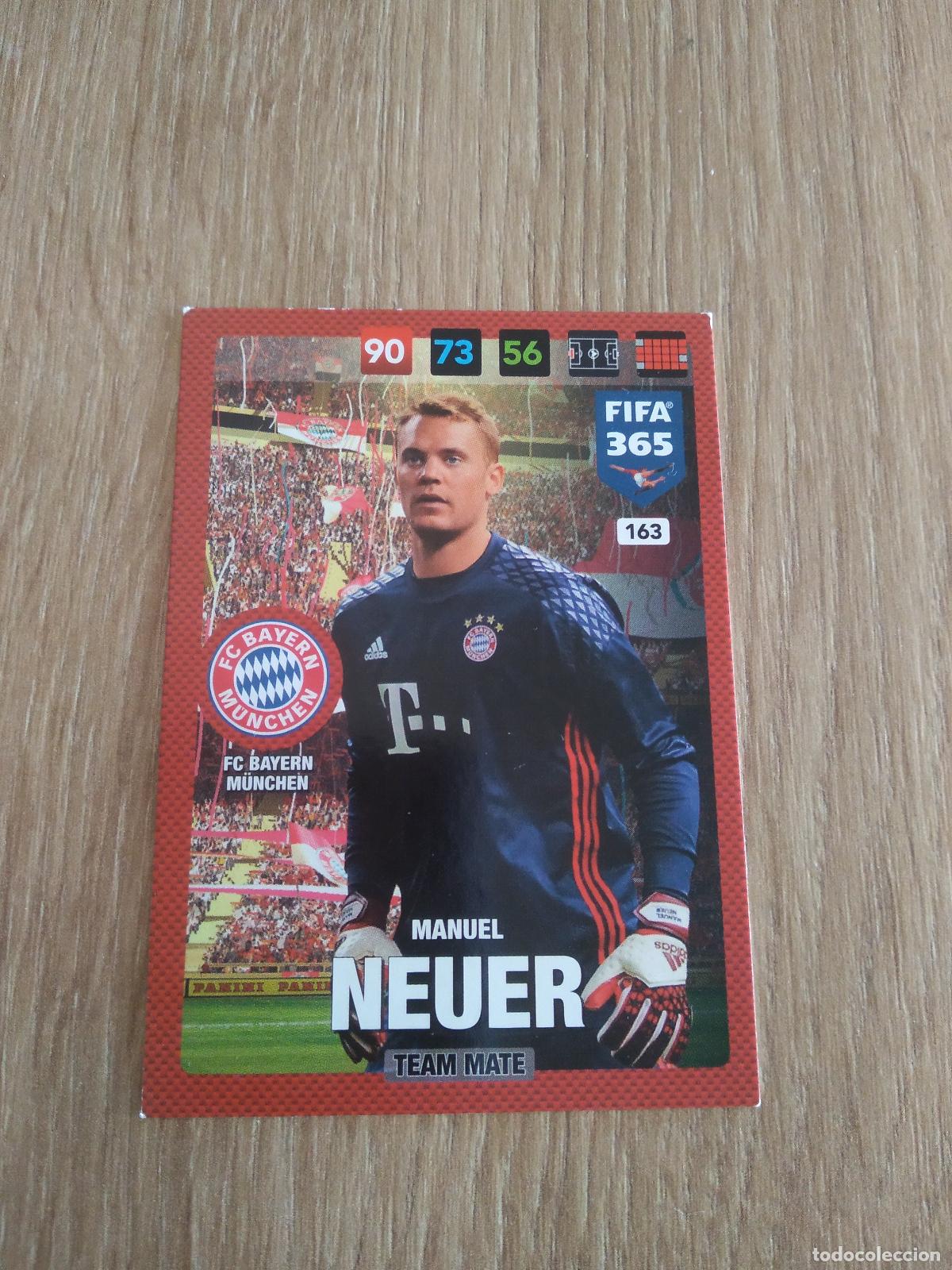 Cromos de F&uacute;tbol: 163 NEUER BAYERN MUNICH CROMO FUTBOL PANINI ADRENALYN 16-17 FIFA 365 2016-2017