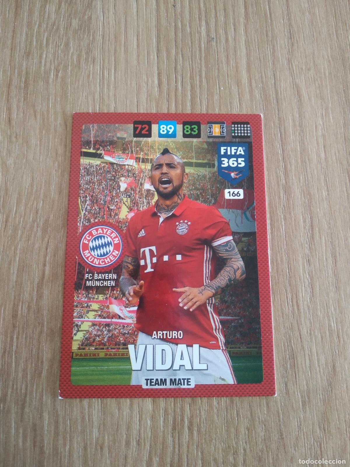 Cromos de F&uacute;tbol: 166 ARTURO VIDAL BAYERN MUNICH CROMO FUTBOL PANINI ADRENALYN 16-17 FIFA 365 2016-2017