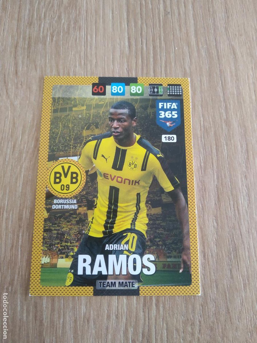 Football Stickers: 180 ADRIAN RAMOS BORUSSIA DORTMUND CROMO FUTBOL PANINI ADRENALYN 16-17 FIFA 365 2016-2017