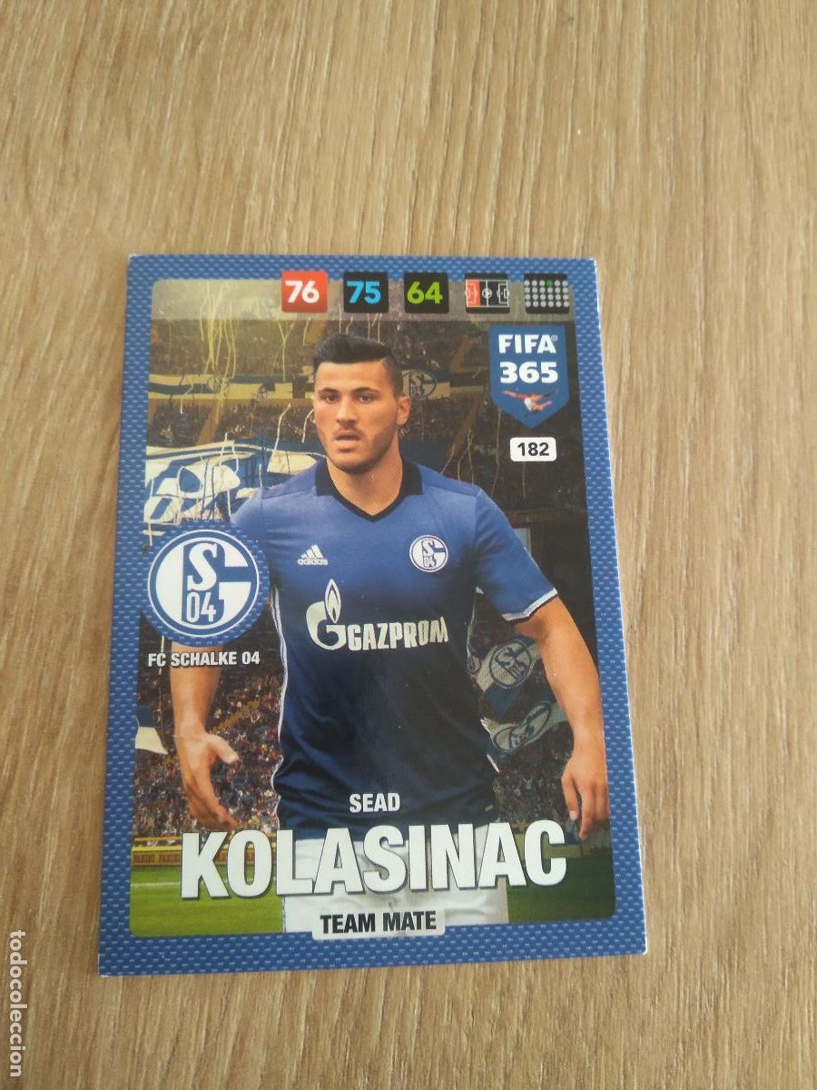 Cromos de F&uacute;tbol: 182 SEAD KOLASINAC SCHALKE 04 CROMO FUTBOL PANINI ADRENALYN 16-17 FIFA 365 2016-2017