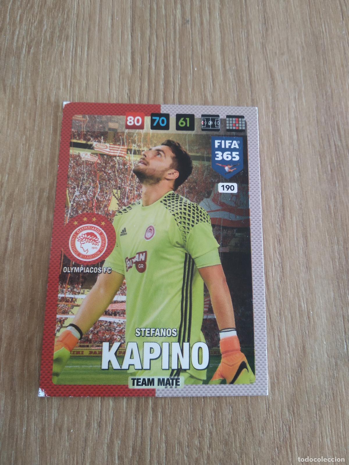 Cromos de F&uacute;tbol: 190 STEFANOS KAPINO OLYMPIACOS CROMO FUTBOL PANINI ADRENALYN 16-17 FIFA 365 2016-2017