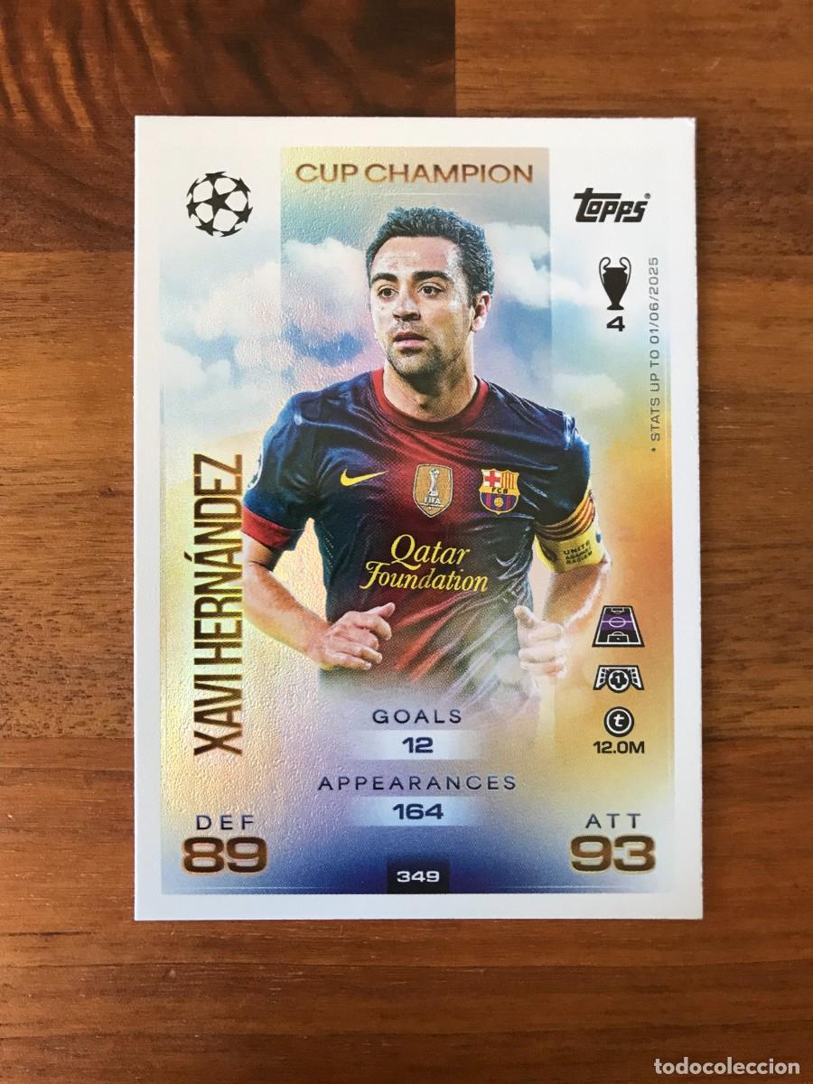 Cromos de F&uacute;tbol: XAVI HERNANDEZ - FC BARCELONA BAR&Ccedil;A - TOPPS MATCH ATTAX - CUP CHAMPION - 2025 2026 25 26