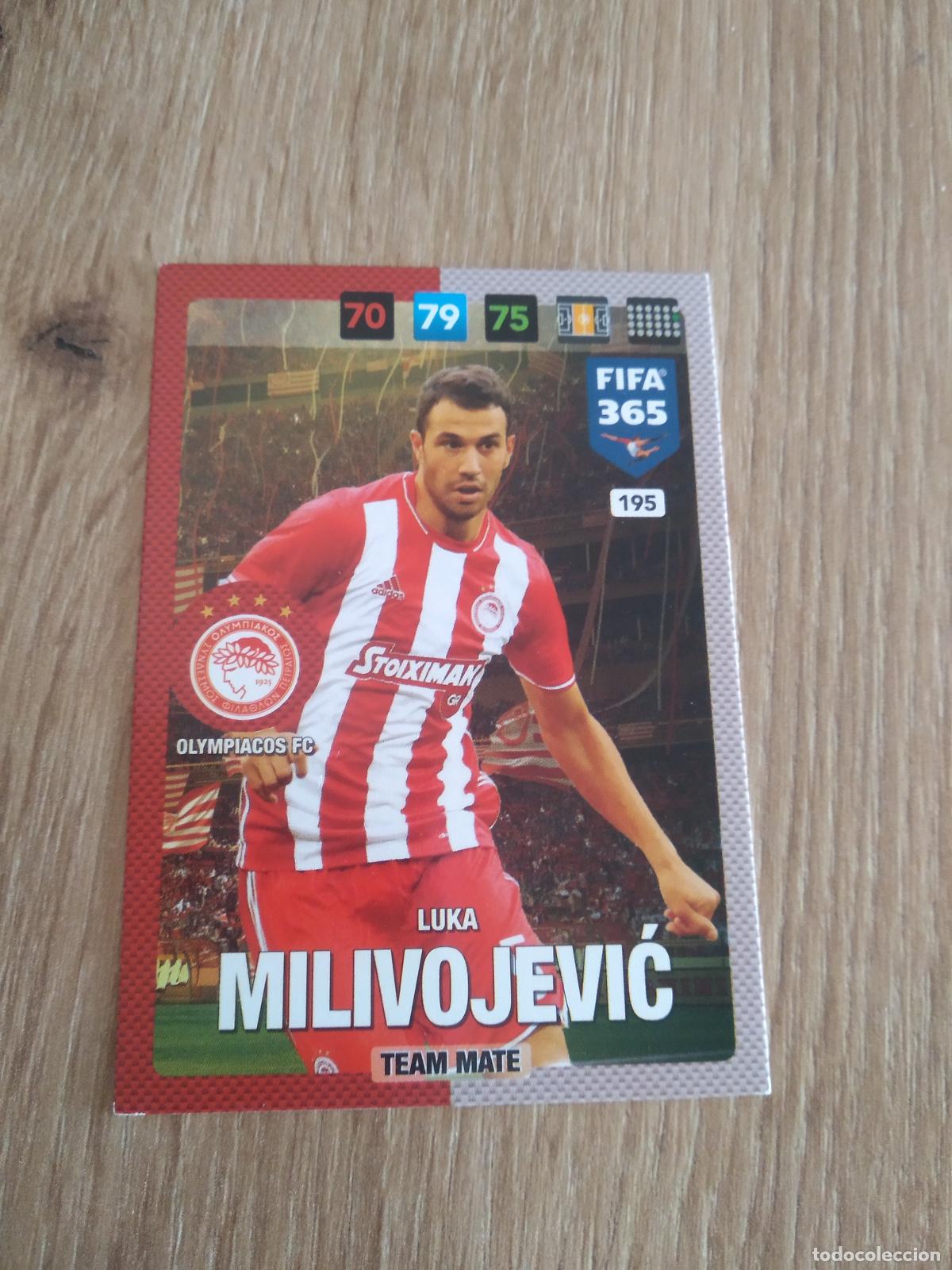 Football Stickers: 195 MILIVOJEVIC OLYMPIACOS CROMO FUTBOL PANINI ADRENALYN 16-17 FIFA 365 2016-2017