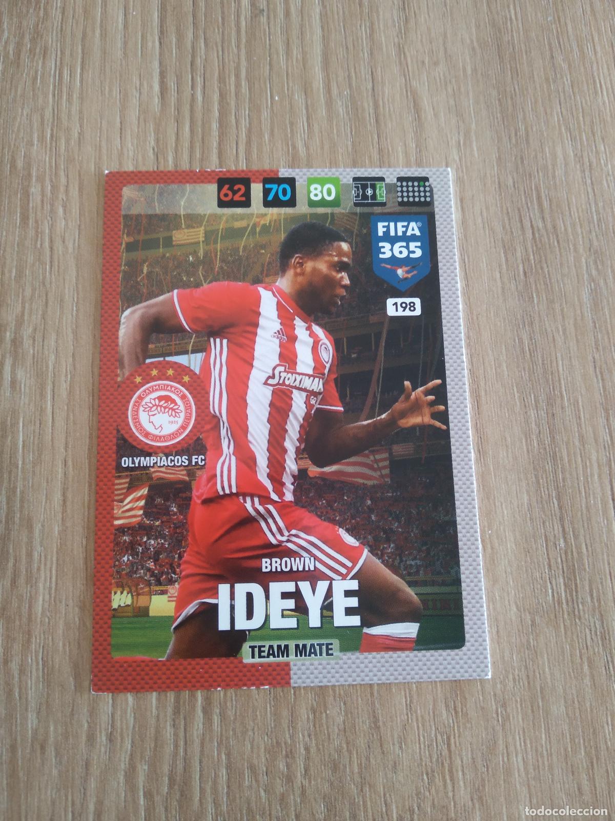 Football Stickers: 198 BROWN IDEYE OLYMPIACOS CROMO FUTBOL PANINI ADRENALYN 16-17 FIFA 365 2016-2017