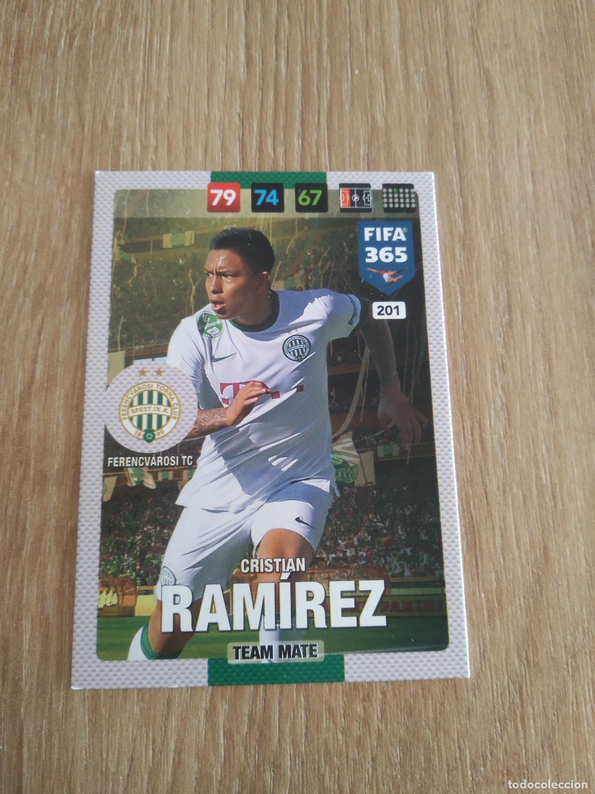 Cromos de F&uacute;tbol: 201 CRISTIAN RAMIREZ FERENCVAROSI CROMO FUTBOL PANINI ADRENALYN 16-17 FIFA 365 2016-2017