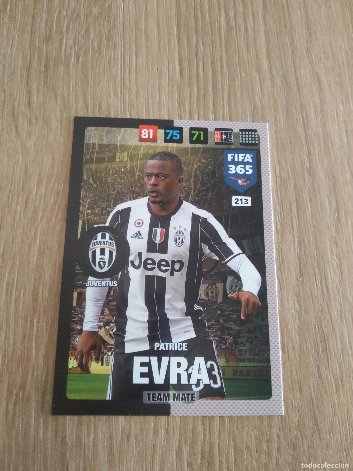 Cromos de F&uacute;tbol: 213 EVRA JUVENTUS CROMO FUTBOL PANINI ADRENALYN 16-17 FIFA 365 2016-2017