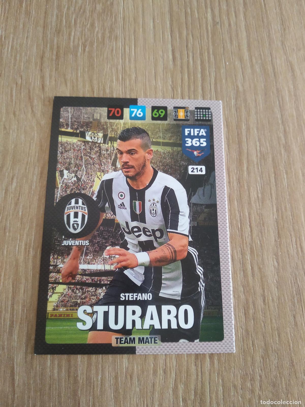 Cromos de F&uacute;tbol: 214 STEFANO STURARO JUVENTUS CROMO FUTBOL PANINI ADRENALYN 16-17 FIFA 365 2016-2017