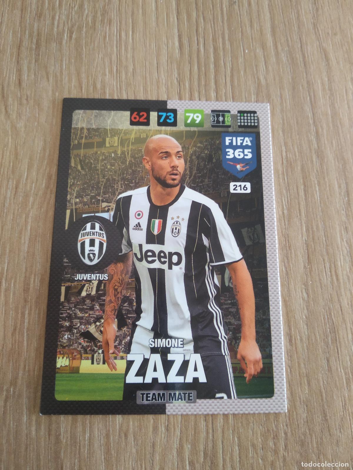 Cromos de F&uacute;tbol: 216 SIMONE ZAZA JUVENTUS CROMO FUTBOL PANINI ADRENALYN 16-17 FIFA 365 2016-2017