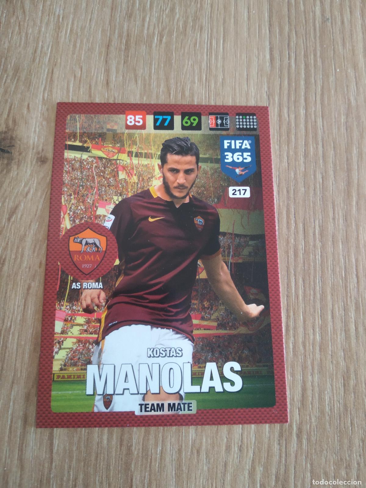 Cromos de F&uacute;tbol: 217 KOSTAS MANOLAS ROMA CROMO FUTBOL PANINI ADRENALYN 16-17 FIFA 365 2016-2017