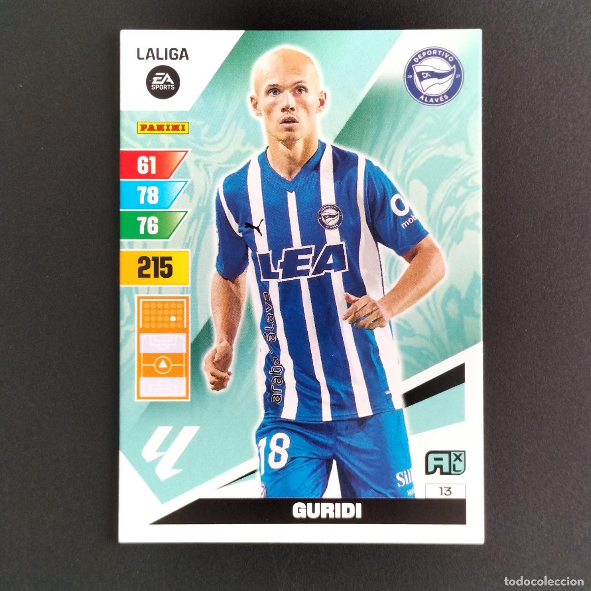 Cromos de F&uacute;tbol: 13 GURIDI ALAVES ADRENALYN XL LALIGA CARD 2023 2024 23 24 PANINI