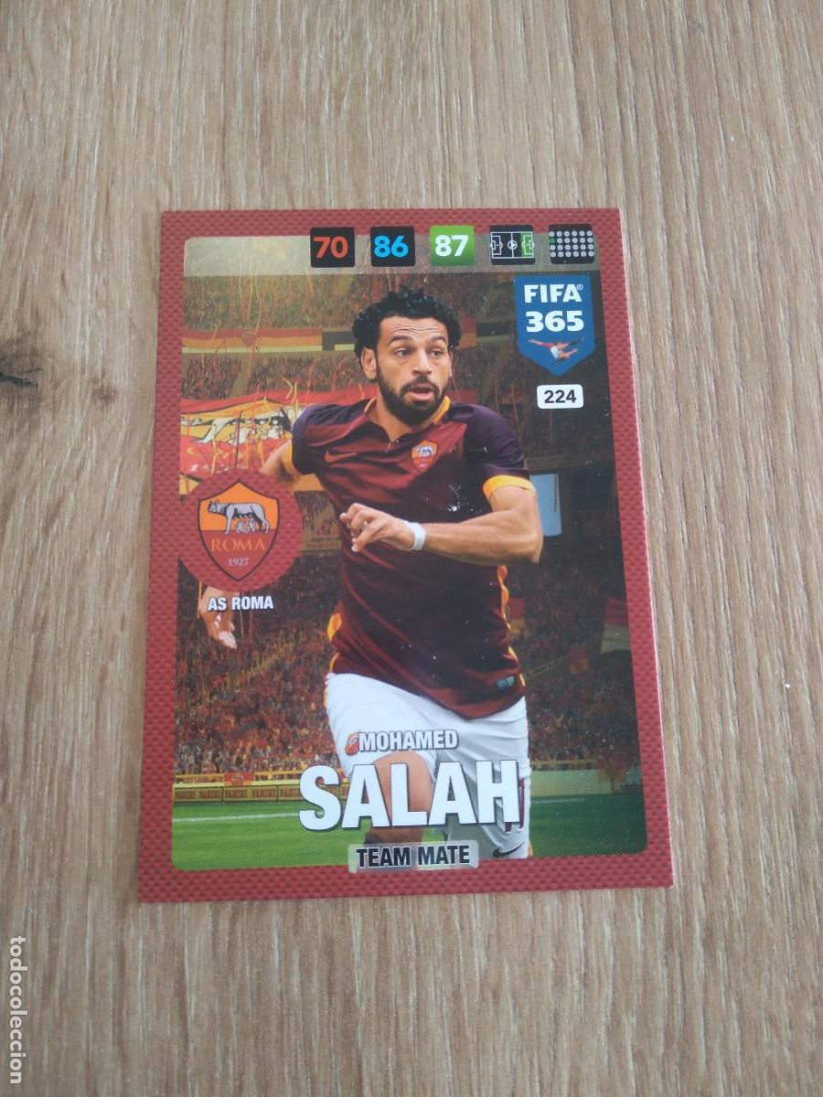 Cromos de F&uacute;tbol: 224 MOHAMED SALAH ROMA CROMO FUTBOL PANINI ADRENALYN 16-17 FIFA 365 2016-2017