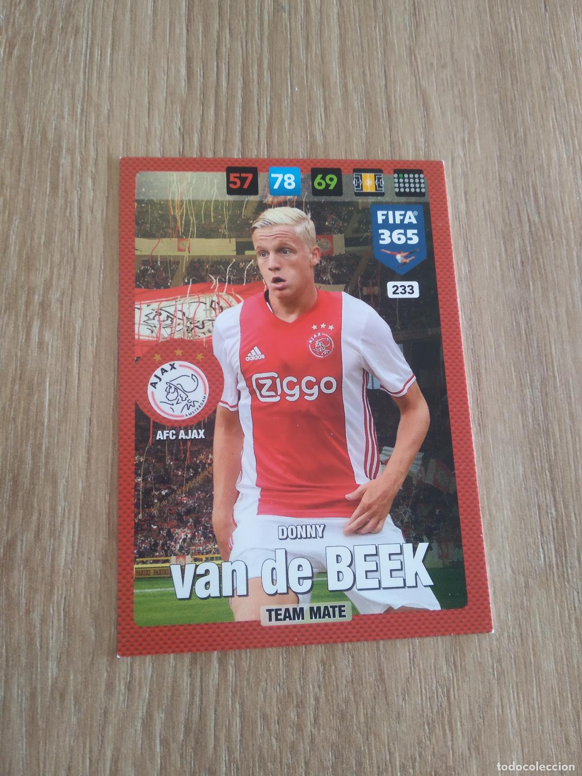 Cromos de F&uacute;tbol: 233 VAN DE BEEK AJAX CROMO FUTBOL PANINI ADRENALYN 16-17 FIFA 365 2016-2017