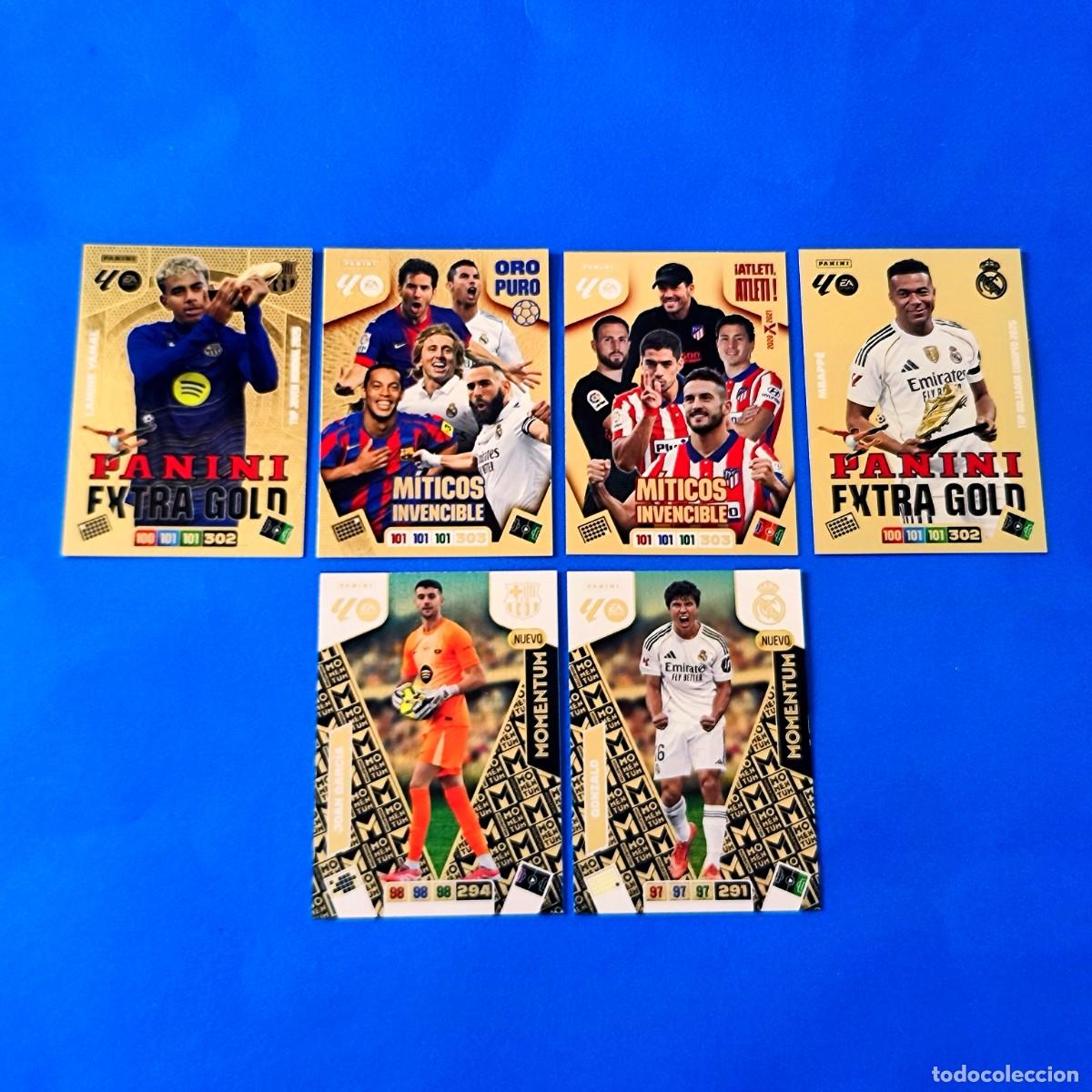 Cromos de F&uacute;tbol: Adrenalyn 2025 2026 / 25 26 M&iacute;ticos &iexcl;Atleti! Oro Puro Extra Gold Mbapp&eacute; Yamal Momentum Gonzalo Joan