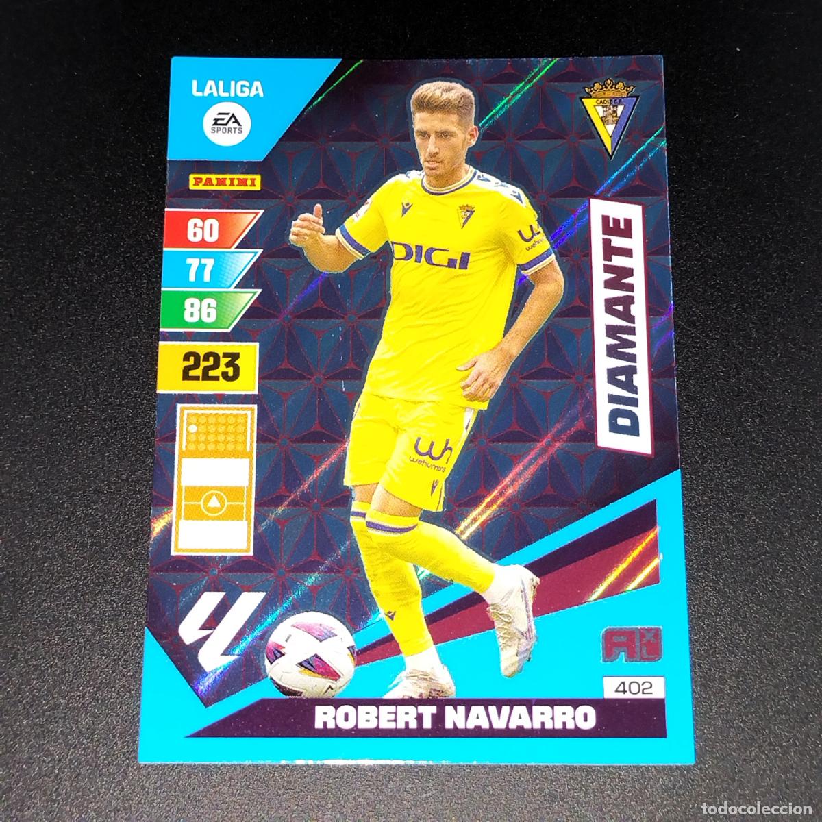 Cromos de F&uacute;tbol: 402 ROBERT NAVARRO DIAMANTE CADIZ ADRENALYN XL LALIGA CARD 2023 2024 23 24 PANINI