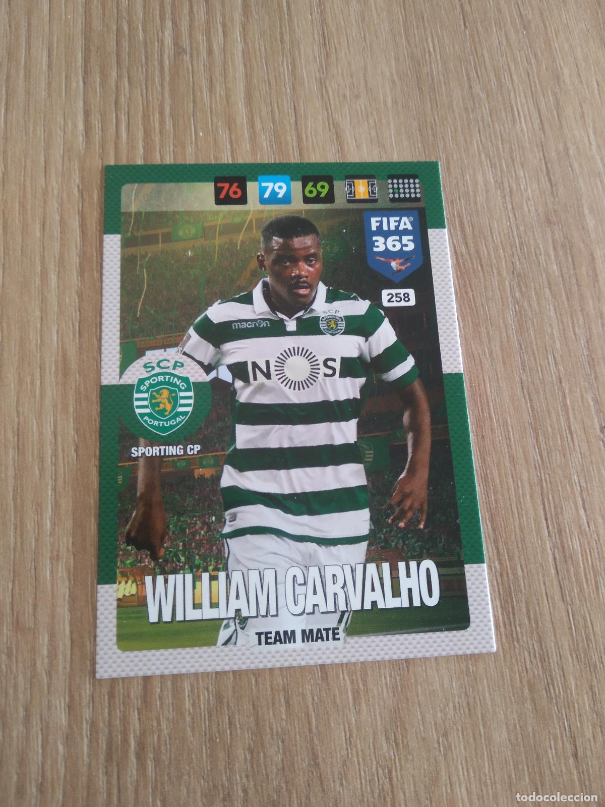 Football Stickers: 258 WILLIAM CARVALHO SPORTING PORTUGAL CROMO FUTBOL PANINI ADRENALYN 16-17 FIFA 365 2016-2017