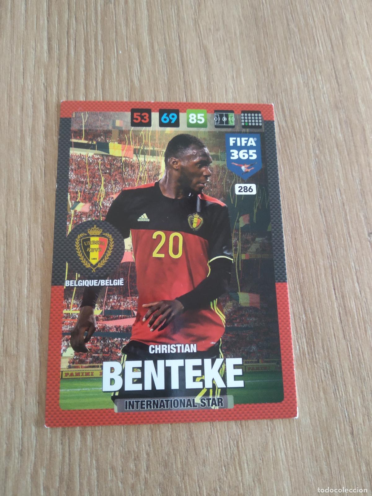 Cromos de F&uacute;tbol: 286 BENTEKE BELGICA CROMO FUTBOL PANINI ADRENALYN 16-17 FIFA 365 2016-2017