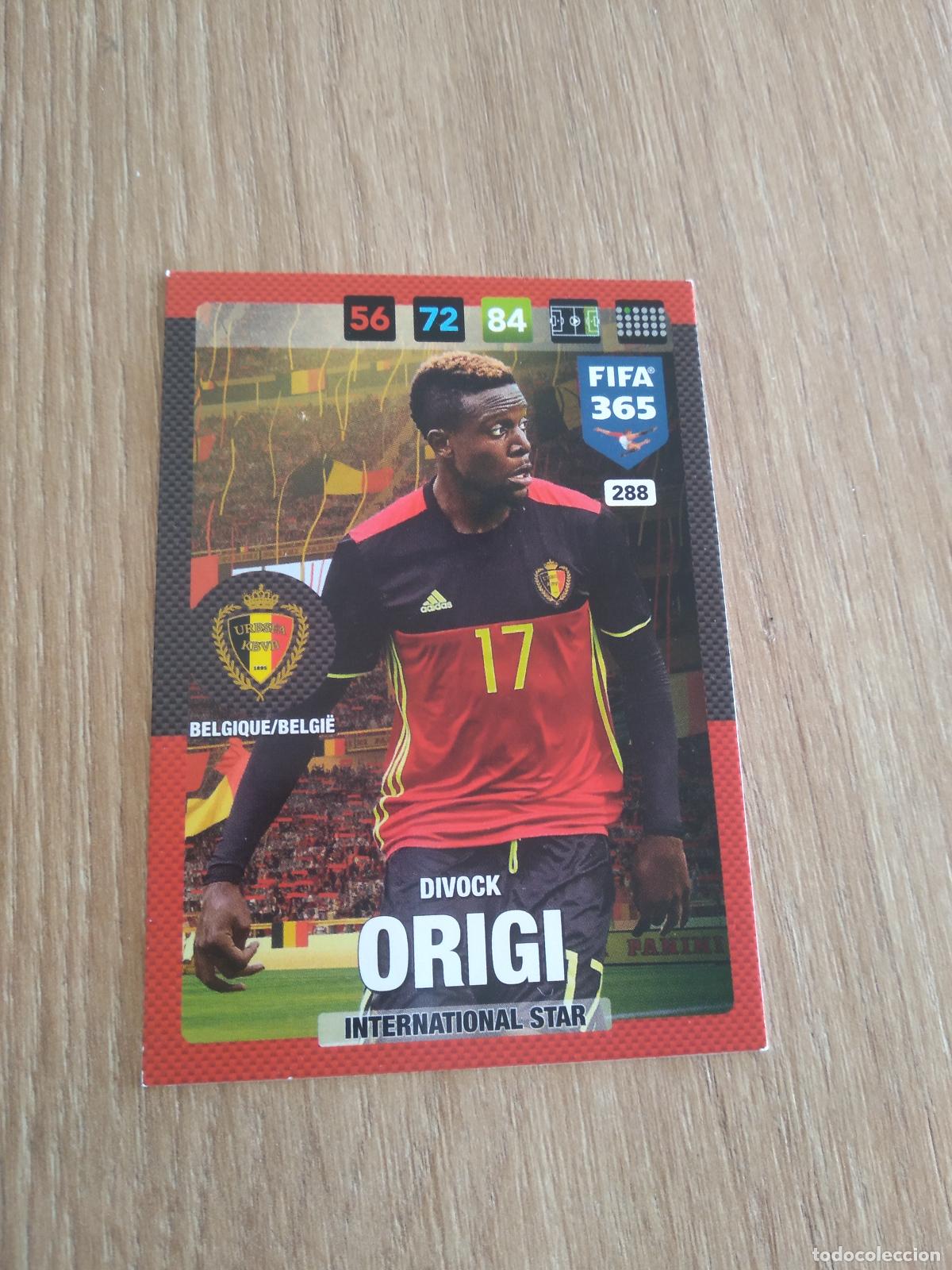 Cromos de F&uacute;tbol: 288 ORIGI BELGICA CROMO FUTBOL PANINI ADRENALYN 16-17 FIFA 365 2016-2017