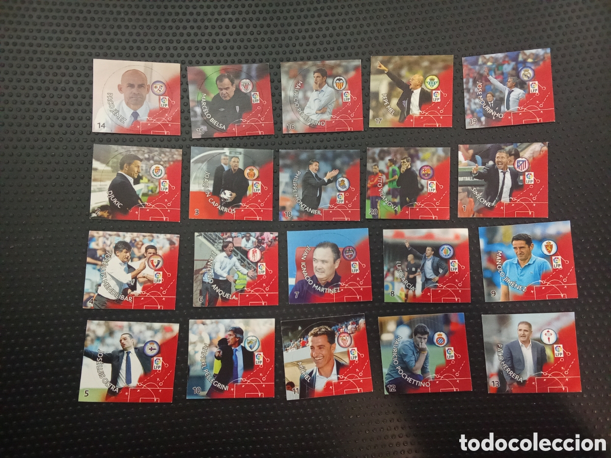 Cromos de F&uacute;tbol: MATULIGA 12 13 LOS 20 ENTRENADORES MOURINHO, SIMEONE, VILANOVA
