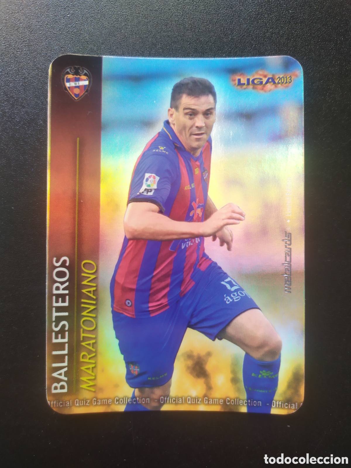 Cromos de F&uacute;tbol: Mundicromo fichas Liga 2012 2013 12 13 Ballesteros maratoniano brillo liso edici&oacute;n limitada Levante